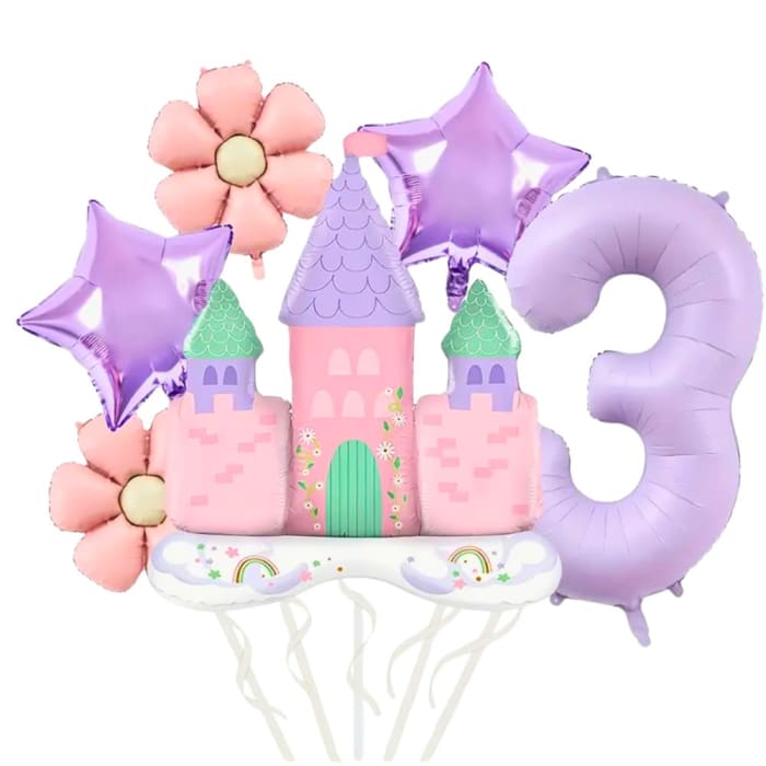 Castle 3rd Birthday Balloon Bouquet
