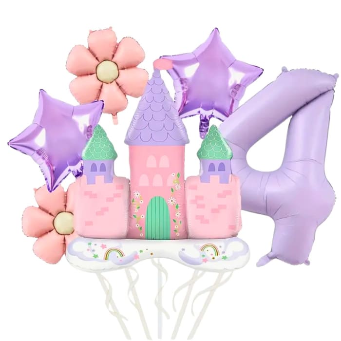 Castle 4th Birthday Balloon Bouquet