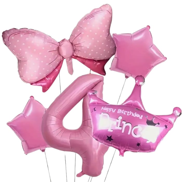 Princess 4th Birthday Balloon Bouquet