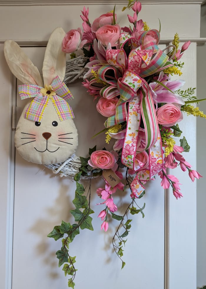 Easter Bunny Silk Wreath