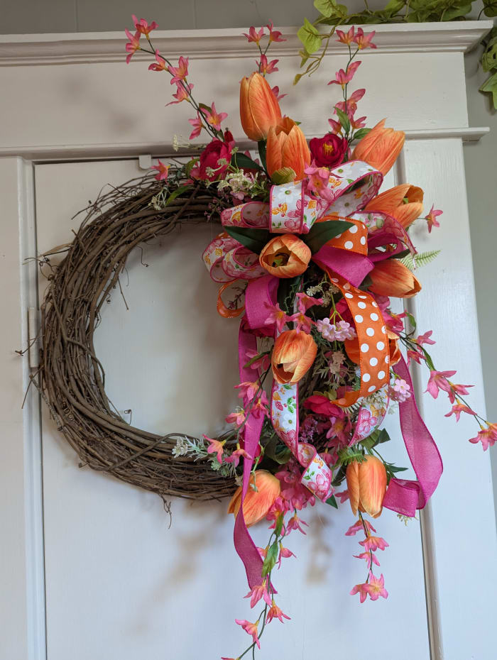 Love of Fuchsia Silk Wreath