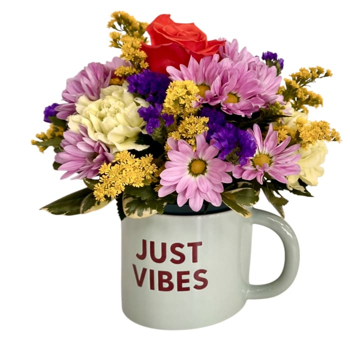 Just Vibes: A Blooming Coffee Moment