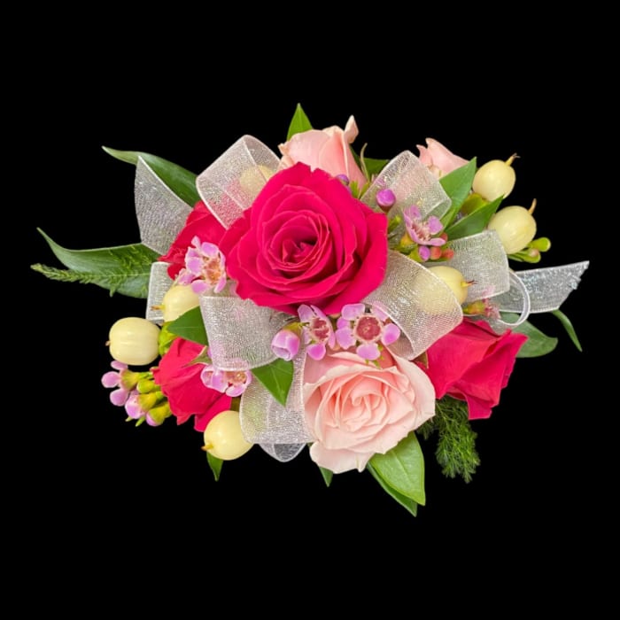 SWEET PINK WRIST CORSAGE