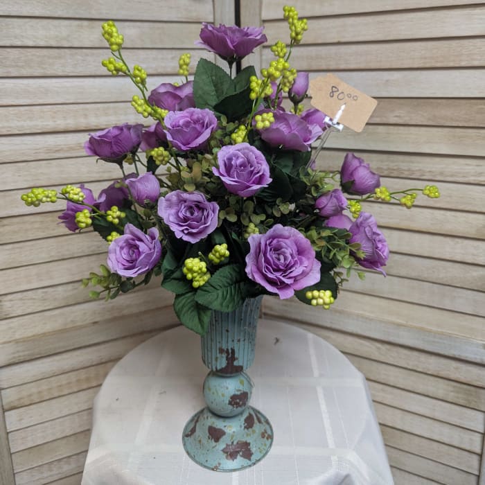 Lavish Lavender Roses in Silk