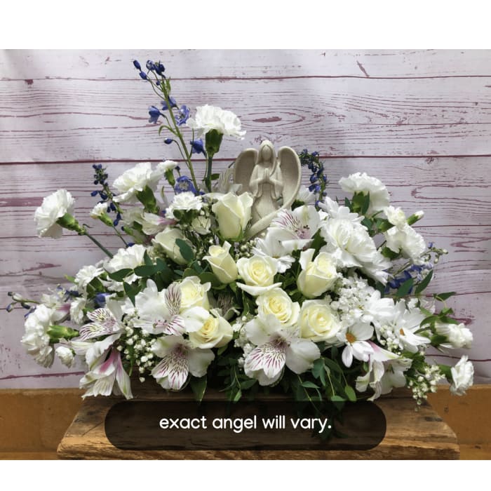 Serenity Angel Arrangement In Blue and White