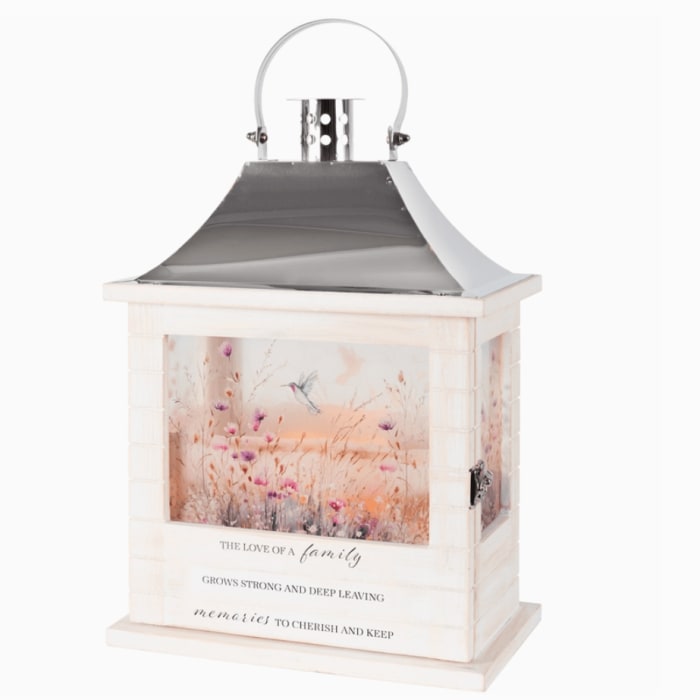 "Love of A Family" Wooden Slat Lantern