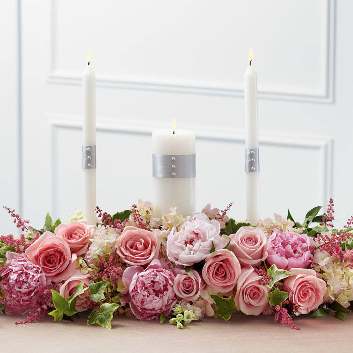 Worldwide Romance Unity Candle Arrangement