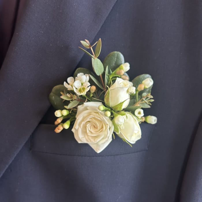 White Pocket Boutonniere