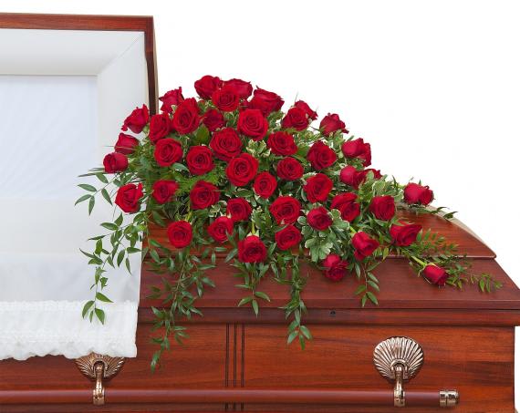 Simply Roses - 50 Rose Half Casket Spray