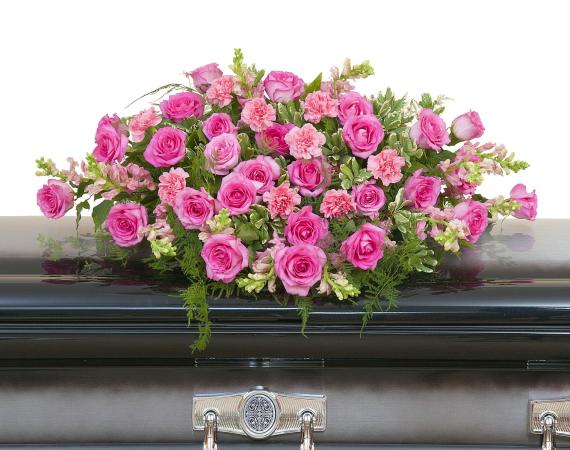 Peaceful Pink Casket Spray - Half