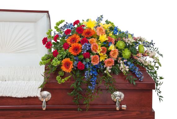 Treasured Celebration Half Casket Spray