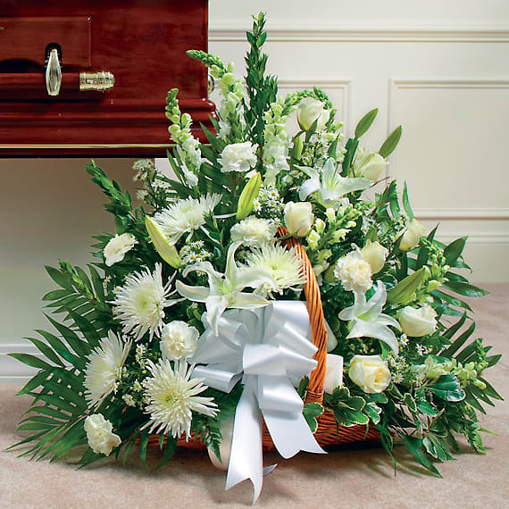 White Fireside Basket