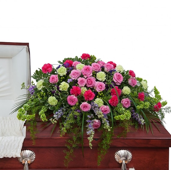 Forever Cherished Half Casket Spray