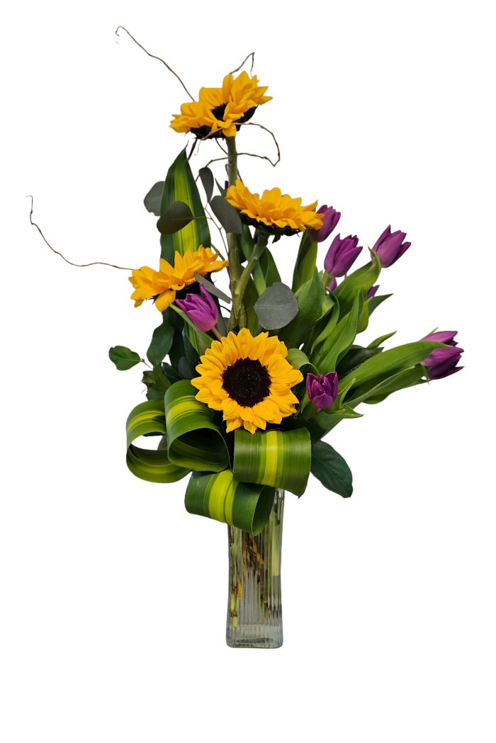 EA-6 Arreglo de tulipanes y girasoles