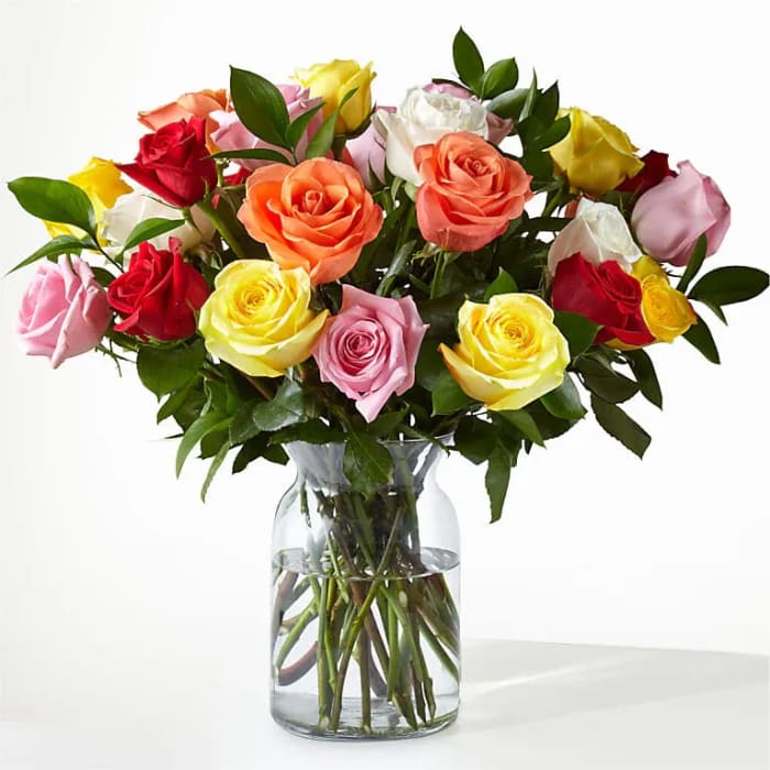 Mixed Roses - Vase Included