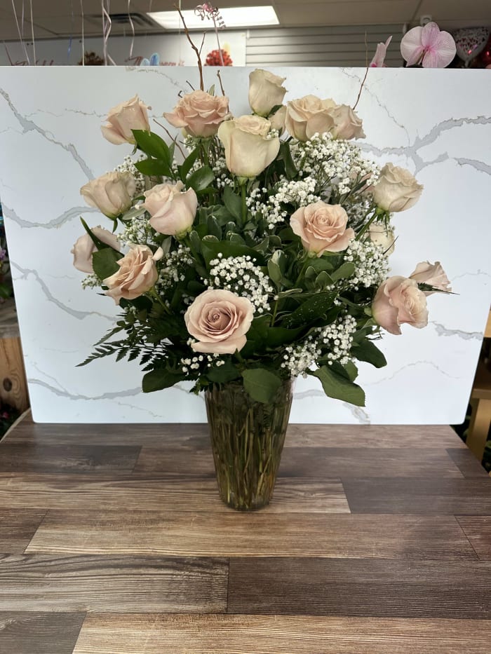 Mothers Day Two Dozen Color Rose Vase