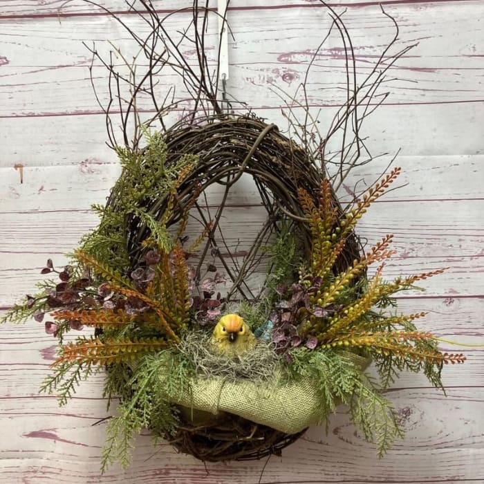 Bird Nest Silk (Artificial) Wreath