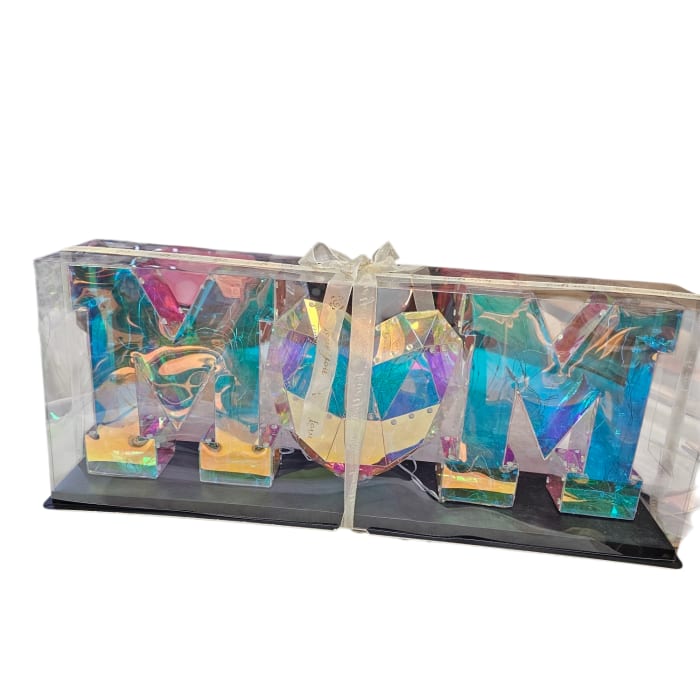Jumbo MOM Heart Marquee Letter LED light Lamp Stand Gift Box
