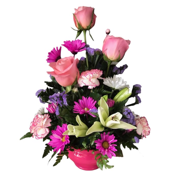 Pink Rose Popsicle Vase
