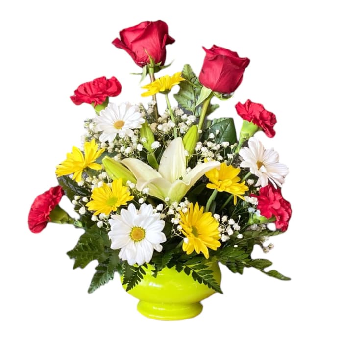 Red Rose Popsicle Vase