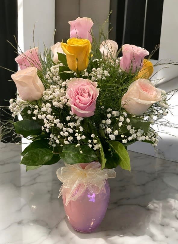 Mother's Day Dozen Rose Vase