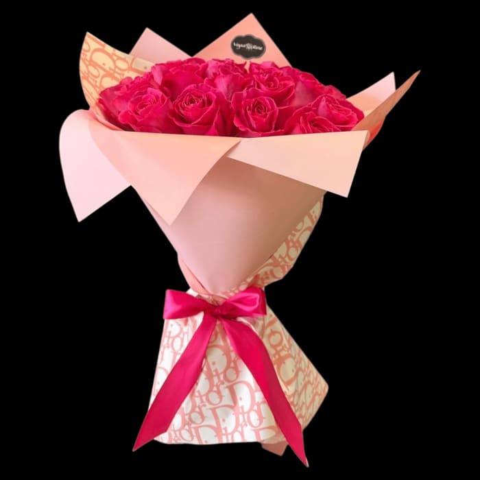 HOT PINK ROSE BOUQUET