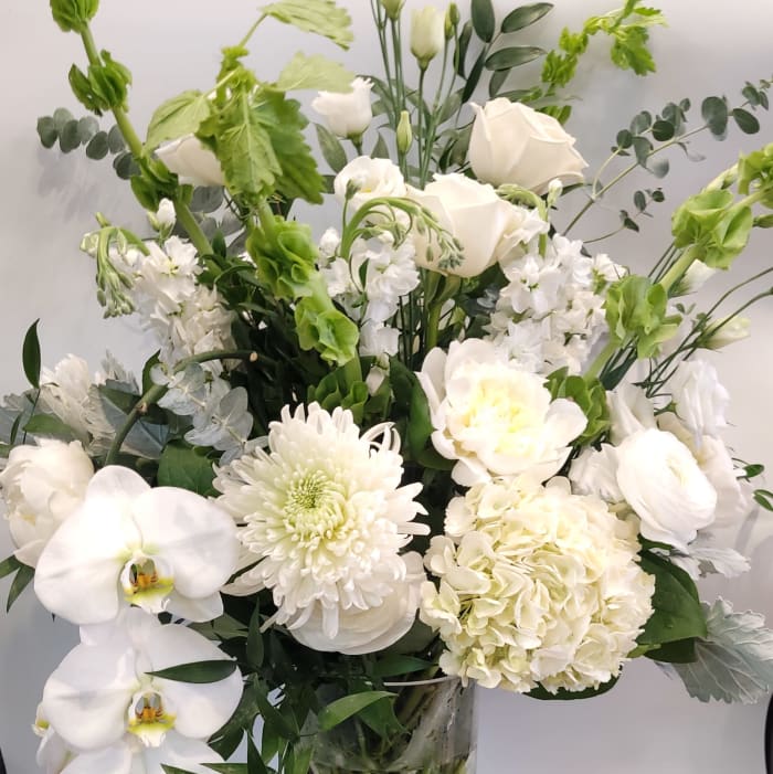 Whispering White Vase Arrangement