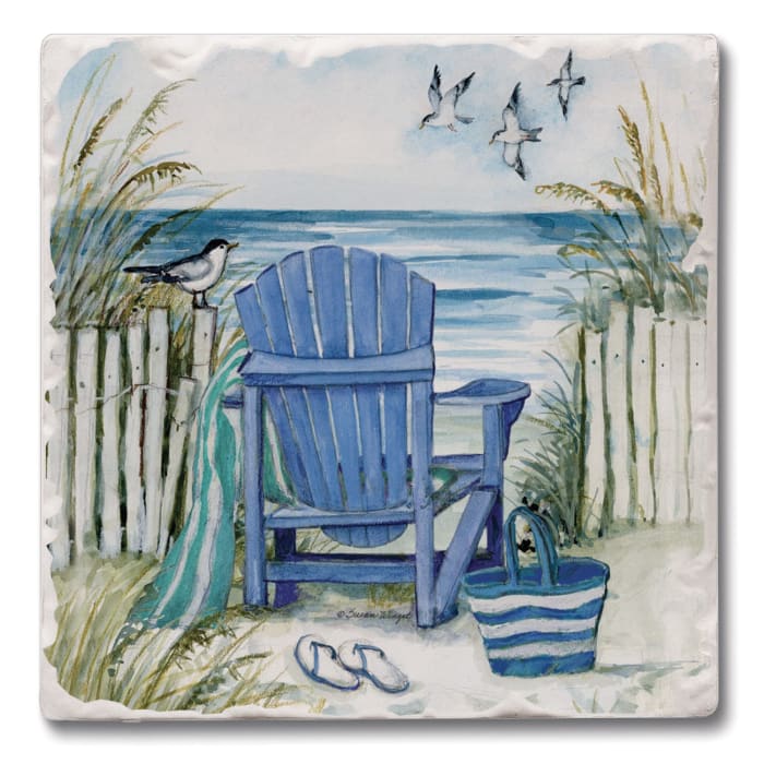 Tile Coaster - By The Sea Chairs