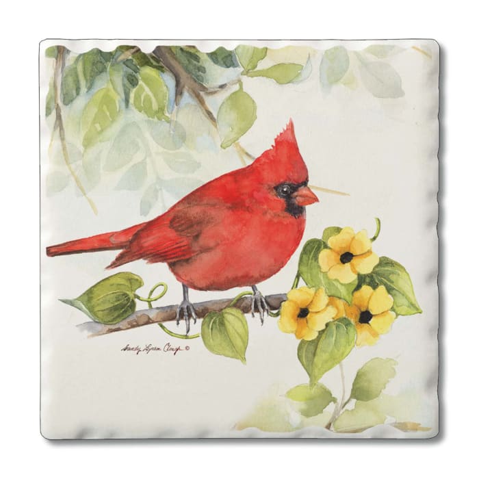 Tile Coaster - Birdsong Cardinal