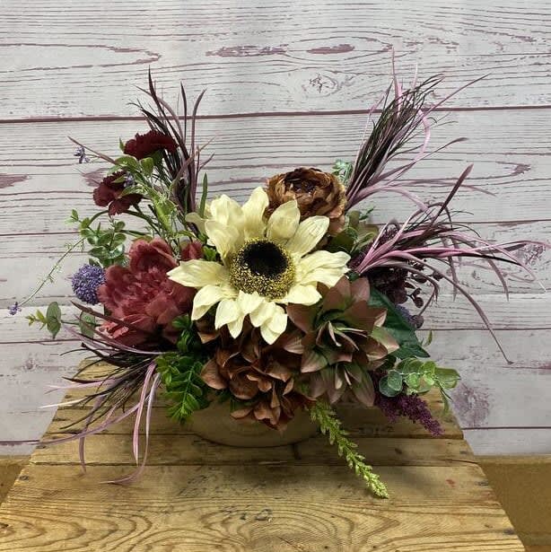 Mauve Garden Medley Silk (Artificial) Arrangement