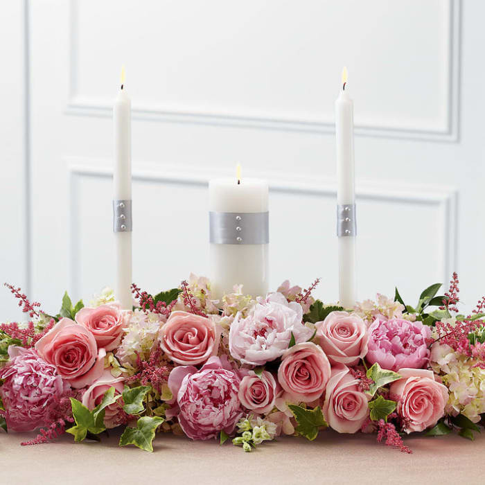 Worldwide Romance Unity Candle Arrangement