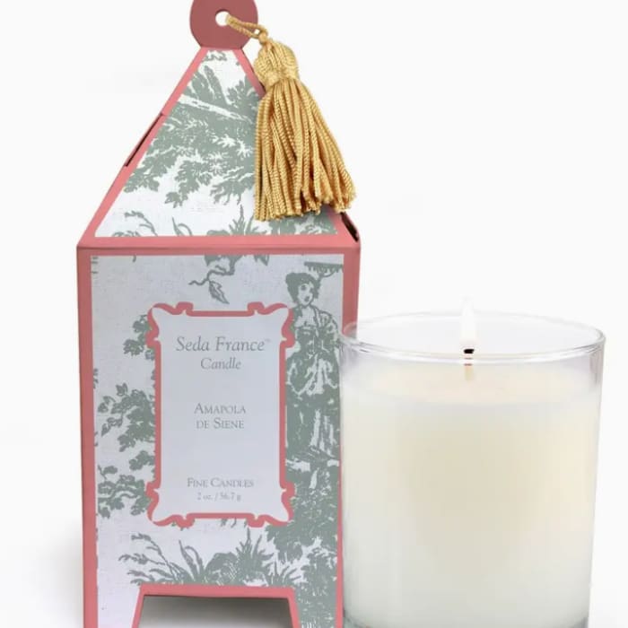 Seda France Amapola De Seine Classic Toile Pagoda Box Candle