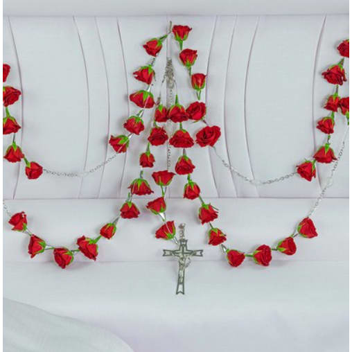 Red Rose Casket Rosary