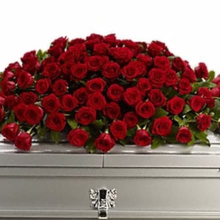 Red Rose Casket Spray