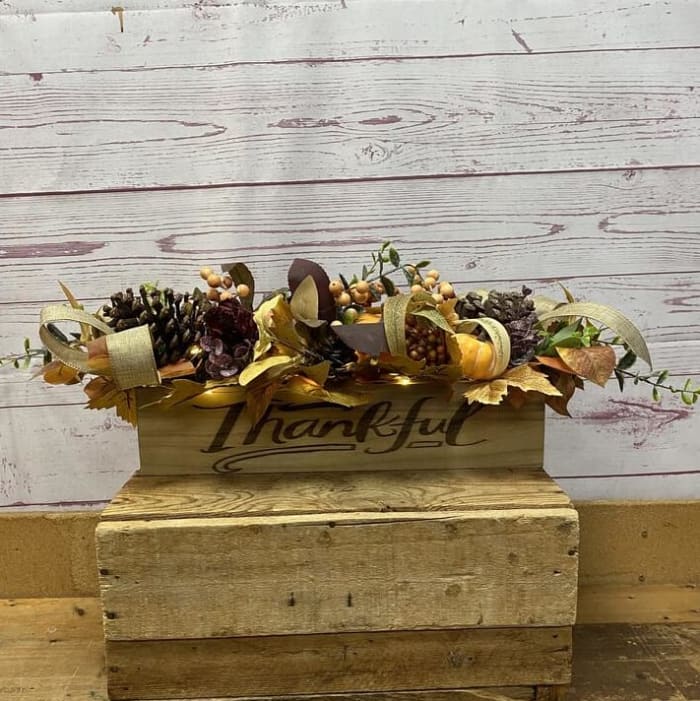Thankful Silk (Artificial) Floral Arrangement With LED Lights