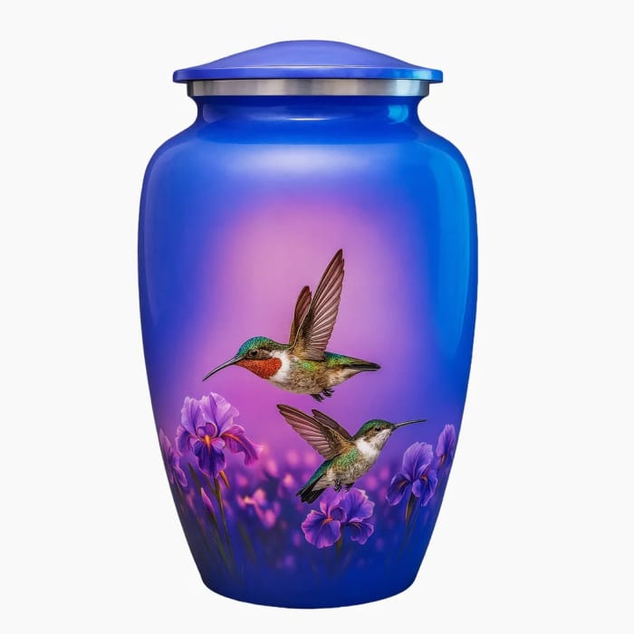 Elegant Hummingbird Cremation Urn