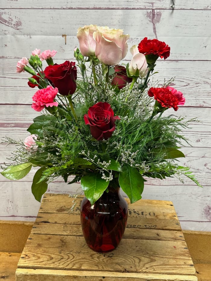 Carnation and Rose Delight