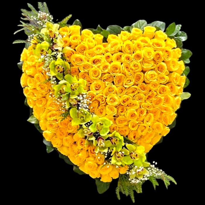 ROSES & ORCHIDS HEART
