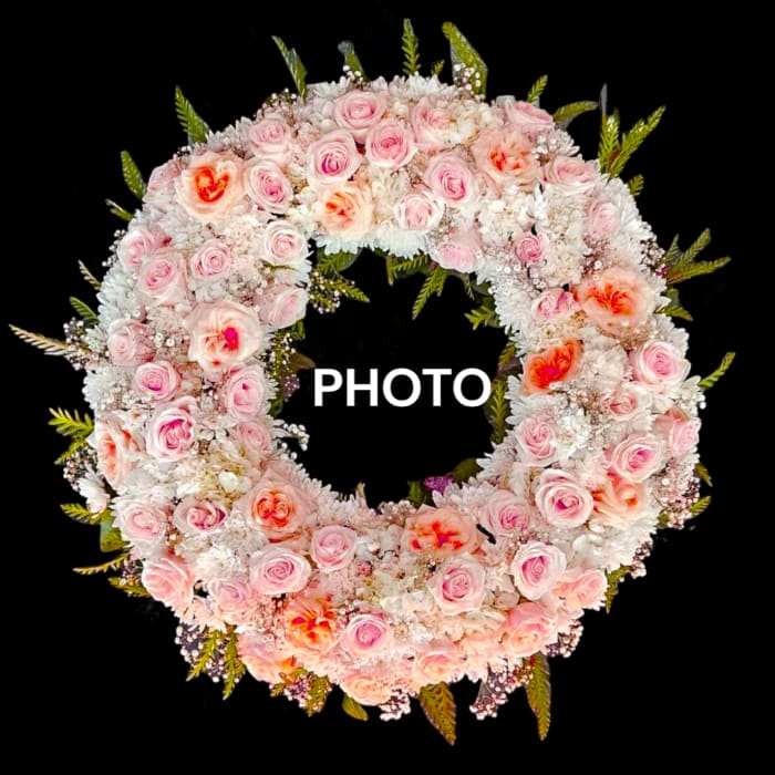 PINK WREATH WITH PHOTO
