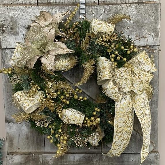 Opulent Gold Silk (Artificial) Wreath