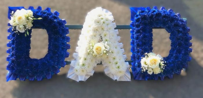 DAD Funeral Flower Letters