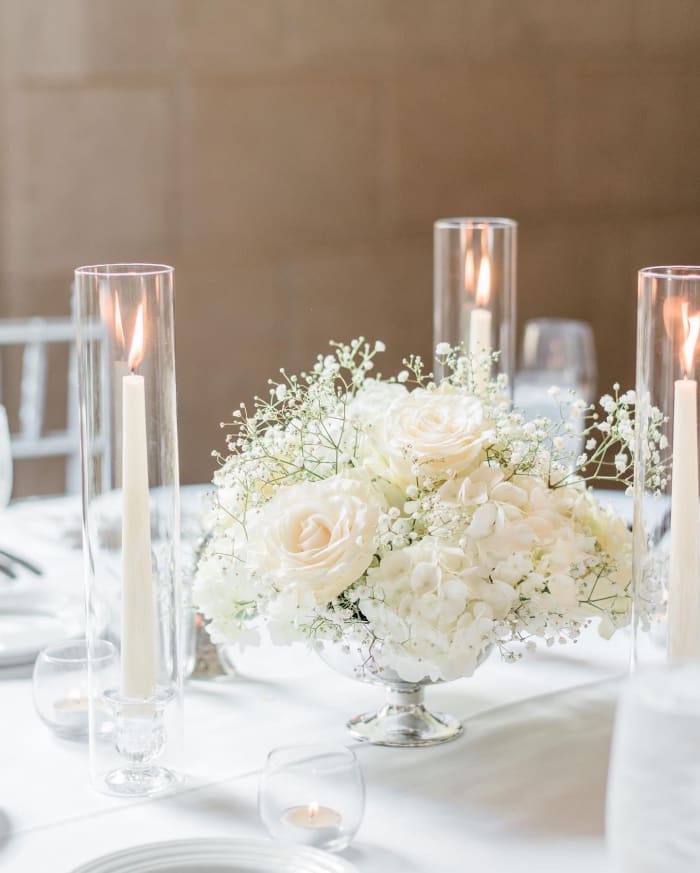 Ivory Elegance Centerpieces