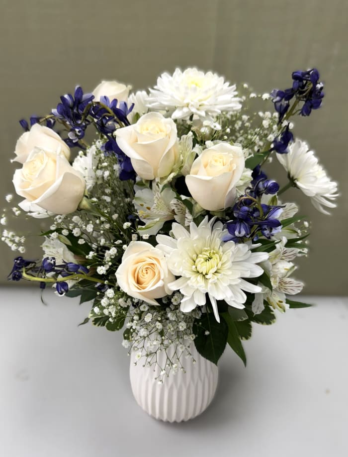 With Grace - Blue and White