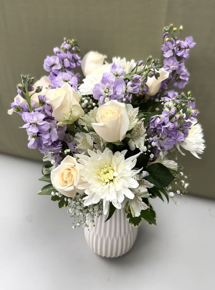 With Grace - Lavender and White