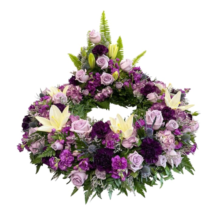 Lavish Lavender Cremation Wreath