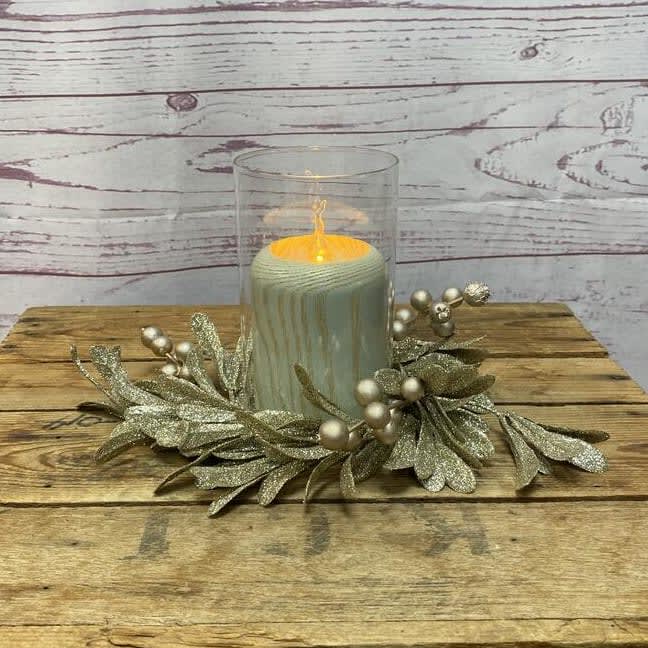Shimmering Champagne Holiday Candles