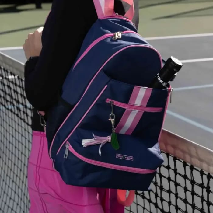 Pink And Navy Pickleball Backpack