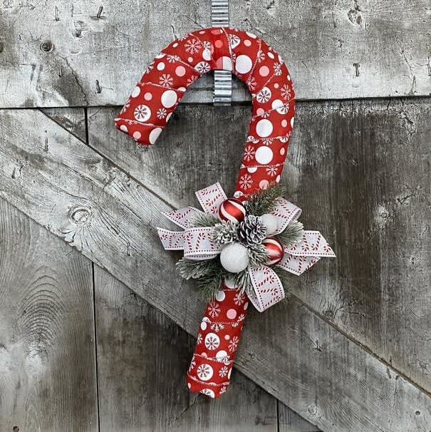 Cheerful Candy Cane Silk (Artificial) Swag