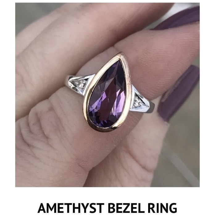 Amethyst Bezel Ring