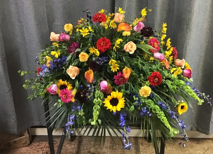 Wonderous Life Casket Spray